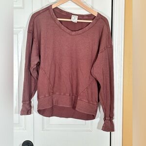 Offline by Aerie Knit Top in Mauve